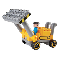 Hape 德国进口柔性积木玩具 PolyM系列建筑工地套760021(43颗粒)