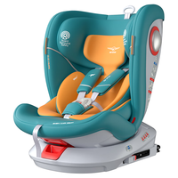 贝贝卡西 汽车用儿童座椅0-12岁母婴儿可坐可躺360度旋转isofix硬接 莫柑橙【升级款】360°旋转 可坐可躺360°旋转