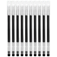 贝发（BEIFA）巨能写中性笔 0.5mm大容量黑色直液式走珠笔考试刷题笔签字笔 黑10支+蓝10支