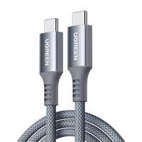 绿联 PD100W快充 Type-C数据线  尼龙织 Type-C Type-C 100W 银 5A