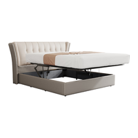 CHEERS 芝华仕 现代轻奢真皮床主卧软包婚床 C224 电动储物款1.8米流云白送床垫