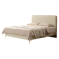 意梵格超极薄床头真皮床主卧双人极窄边床床次卧小户型卧室省空间可 A款:真皮单床+3D松木静音排骨架 1.5*1.9m/高脚款/总长1.52*1.96m