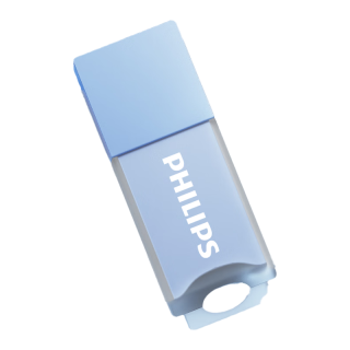  PHILIPS/飞利浦 创意设计 U盘  微风蓝 32GB
