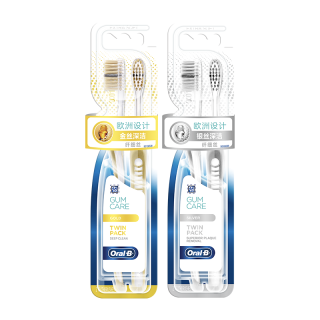 Oral-B 欧乐-B 专业护龈系列 牙刷套装 (金丝深洁2支+银丝深洁2支)