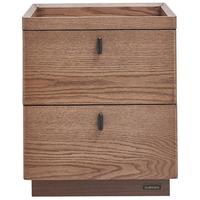 全友家居 新中式卧室床头柜双抽置物收纳储物落地小柜子家具129710 床头柜*1