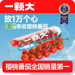 京鲜生 &一颗大樱桃串番茄 生鲜西红柿净重198g*8礼盒 源头直发包邮 赠8盒蒙牛奶皮子酸奶
