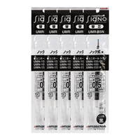 三菱UNI蜡笔小新联名款中性笔UMN-185动漫0.5mm中性笔 替芯黑色笔芯5支