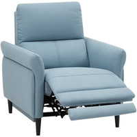  顾家家居 KUKA  A027 电动功能沙发 单人位 蓝灰色 亲肤科技布款