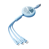 PISEN/品胜 快充 数据线 Type-C,Lightning,Micro USB 风趣蓝 USB-A 3.3A TPE
