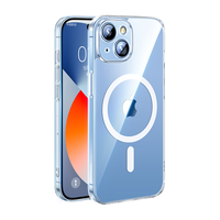 绿联(UGREEN) 适用iPhone15plus手机壳 苹果15Plus磁吸壳 MagSafe保护套 无线充电 防摔镜头全包 透明 【苹果15Plus】MagSafe壳+膜