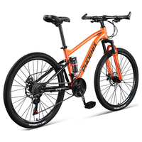 凤凰（PHOENIX）上海凤凰软尾山地车自行车公路男变速双减震越野青少年赛车 魅影灰【辐条双减震+全内走线】 24寸24速【适合身高138-168cm】