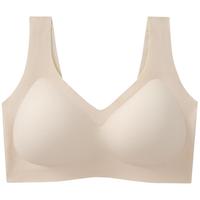 云朵无痕内衣女薄款夏季聚拢大码无钢圈运动背心式文胸一体固定杯