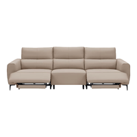  顾家家居 KUKA  90.DK.6209 电动功能皮沙发 三人位双电动 燕麦色