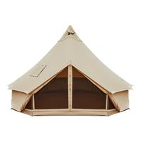 kingcamp 康尔健野 可汗帐篷户外奢华露营大空间防雨金字塔棉布帐篷 金字塔帐篷-米色【4米*2.5米】