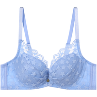 爱美丽 IMIS内衣大胸显小蕾丝钢托薄羽绵无纺布文胸IM12BDW1 轻松蓝80W 75B 34/75B