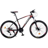 凤凰(Phoenix)山地自行车男女变速公路车中小单车少年成人运动越野赛车 27速黑灰 油碟版-铝架顺泰套件 24寸【145-170CM】