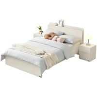 全友家居现代简约抽屉收纳储物床家用次卧1.2米落地单人床家具600668 床+床垫 1.2*2.0m