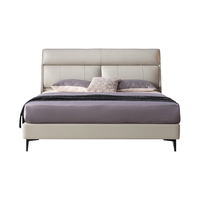雅兰（AIRLAND）简约风主卧双人皮床 无床头 排骨架床架 伯明翰柔沙色 1.5*2米