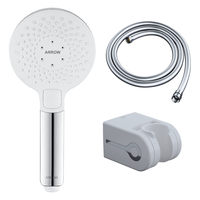 箭牌（ARROW）增压花洒淋浴喷头套装AE5841-TZ 【亮银色】手持花洒三件套