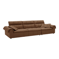  顾家家居 KUKA  云端系列 90.DK.1199 客厅大坐深沙发 大三人位 魅影黑 头层皮款