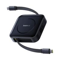 倍思Nomos双Type-C数据线伸缩快充100W车载5Gbps高速传输充电线USB3.0适用苹果iPhone16手机15平板iPad笔记本