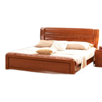 光明家具床实木双人床北美红橡木现代中式婚床 1574 1.8米空体床