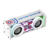 迪士尼(DISNEY)电脑音响音箱无线蓝牙游戏电竞台式桌面家用笔记本主机长条迷你户外低音炮小音响喇叭V8白 炫彩桌面小音箱【白色】