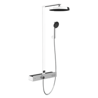 恩仕（AXENT）莱恩花洒套装明装恒温淋浴手持花洒全套圆形大顶喷淋浴器套装F520 镀铬恒温单功能顶喷