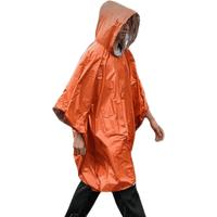 狼爪防灾应急救援应急毯雨衣款急救毯户外便携式急救雨衣野外求生加厚反光防风应急徒步多功能雨衣救生毯 橙色