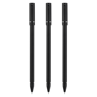 英雄 A206 拔帽中性笔 黑色 0.38mm 3支装
