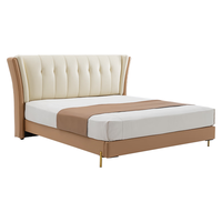 芝华仕五星皮床法式奶油风软床主卧室家用轻奢婚床双人床芝华士C224 奶油白1.8m高脚单床 优先