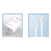 品胜双Type-C数据线PD100W超级快充5A/3A充电线适用ipad pro/MACbook苹果15笔记本华为小米手机 【套装】20W快充头+1米60W快充线