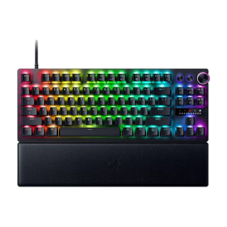 雷蛇Razer Huntsman V3 Pro TKL魂光蛛V3专业竞技版电子竞技游戏键盘 87键设计-黑色 US 美版