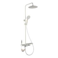 潜水艇钢琴键奶油白淋浴花洒套装多功能增压出水淋雨器家用蓬喷头