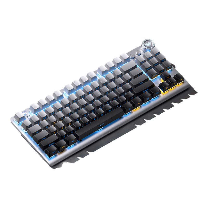 F3001键盘带旋钮+侧刻灰色渐变【三模键盘】