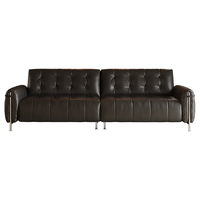 儒黛真皮沙发以山法式复古风头层牛皮客厅小户型轻奢意式一字型直排 以山-2.58米-V级 可视面真皮