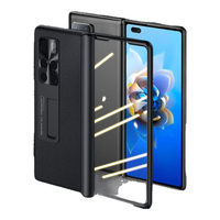 STRYFER适用华为MateX2手机壳折叠屏华为mate x2典藏版华为x2手机壳铰链中轴全包防摔带支架壳膜一体-黑色