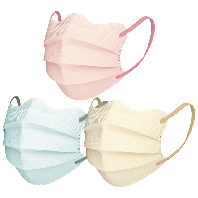 爱康尼医用外科口罩夏季薄款透气高颜值成人波浪防尘过敏独立包装30枚 【美颜V脸必选】薄暮清茶-30枚