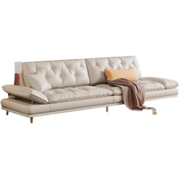 ZHONG·PAI 中派 意式极简真皮沙发现代简约客厅直排三人位小户型轻奢云朵皮艺沙发 3.1米直排多人位 星选版