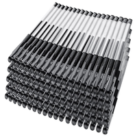 金值 100支黑色中性笔0.5mm子弹头全针管水性签字笔 办公商务用品水笔 考试油大容量笔芯碳素圆珠 黑色/0.5mm