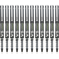 PILOT 百乐 BXC-V5 拔帽中性笔 黑色 0.5mm 12支装