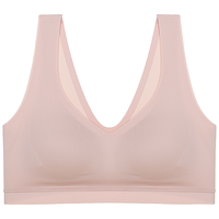 爱慕(Aimer)内衣女文胸舒适无钢圈高弹抗菌薄杯背心式文胸罩多色可选AM176142 黄色P9E 170