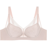 爱慕文胸女士浅夏3/4软托蜂巢薄款文胸薄模杯大胸内衣AM119381 裸肤色CEA 80E 36/80E