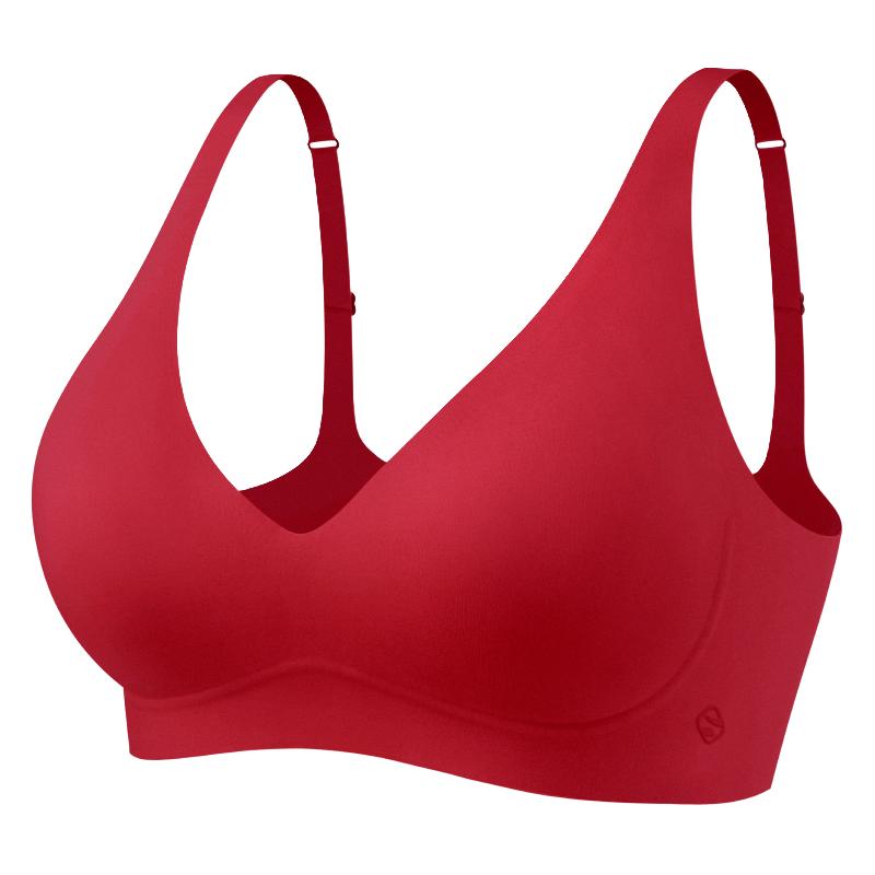  Sujibra/素肌良品 无痕无钢圈 女士内衣套装  媚茶绿，素肌肤，珊瑚白，气质黑，奶茶咖，豆沙红，鸢尾红，媚茶绿套装，素肌肤套装，气质黑套装，鸢尾红套装，豆沙红套装，珊瑚白套装，奶茶咖套装 S，M，L，XL，XXL，XXXL