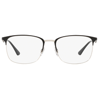Ray-Ban 雷朋 RayBan雷朋光学镜架男女款矩形金属半框近视眼镜框0RX6421可定制 2997黑色镜框 尺寸54