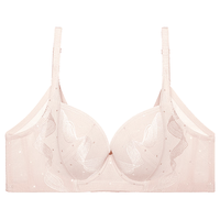 爱慕内衣女透气薄模杯隐孔杯大胸显小聚拢文胸 蔓延AM117591黑色C75