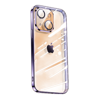 奶小鸭 适用苹果14plus手机壳 iphone14plus保护套镜头全包超薄气囊防摔软壳时尚简约男女款 暗紫色 【暗紫色】赠全屏膜丨防摔耐磨