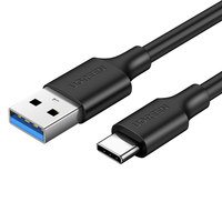 UGREEN/绿联 快充 Type-C数据线 磨砂黑 Type-C USB-A PVC 3A