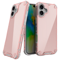  SNOWKIDS 防摔全包 iPhone 16plus手机壳  彩带透粉 塑料