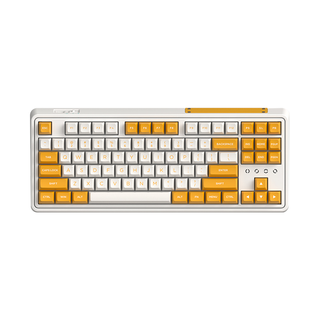 FL·ESPORTS 腹灵 CMK87-SAM 87键 2.4G蓝牙 多模无线机械键盘 香蕉黄 凯华BOX白轴 RGB